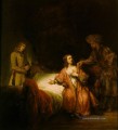 Joseph beschuldigt von Potiphars Frau Rembrandt